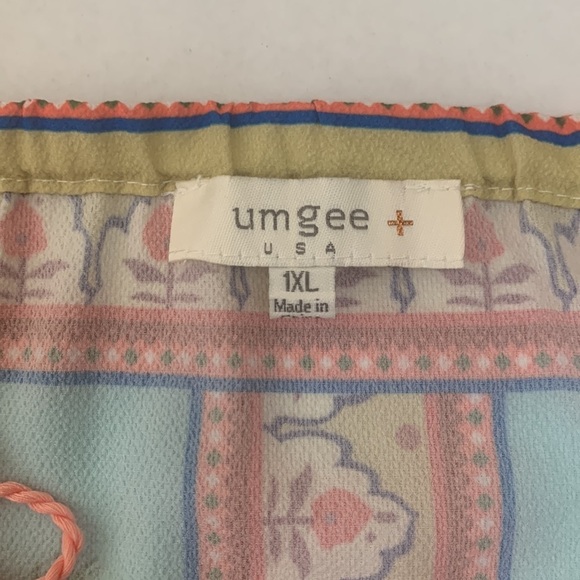 Umgee Off The Shoulder Blue Top - Picture 8 of 9